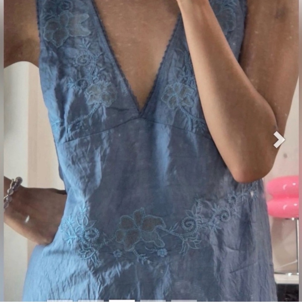 Zara Light Blue Maxi Dress - Picture 7 of 10